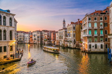 Fototapeta premium Views of streets and canals in Venice Italy