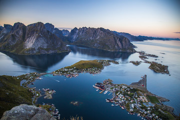 Views of Reine in Lofoten islands, in Norway