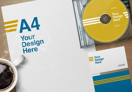Mug and Stationery Mockup
