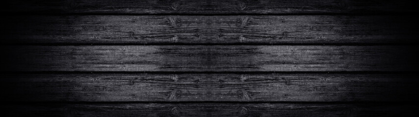 alte schwarze graue dunkle rustikale Holztextur - Holz Hintergrund Panorama Banner lang
