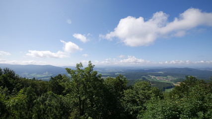 Ausblick auf Furth im Wald und Eschlkam vom Hohenbogen