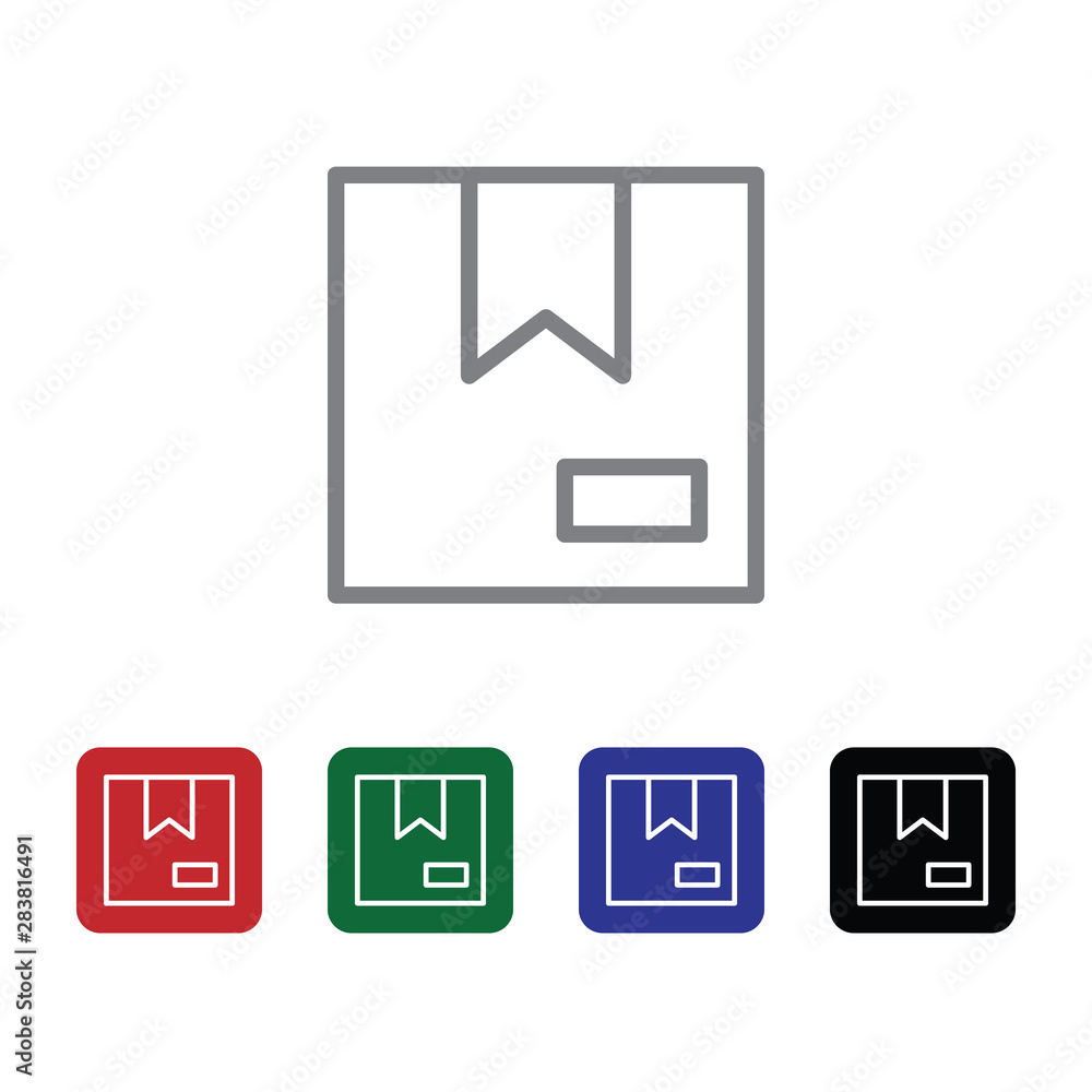 Poster box, delivery vector icon . simple element illustration from ui concept. box, delivery vector icon .