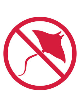 verboten schild keine stachelrochen zone schwimmen tauchen silhouette umriss rochen sch&ouml;n unterwasser fisch gef&auml;hrlich tier meer wasser clipart stechrochen tiefsee