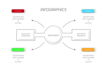 Fototapeta premium Infographics for business, project, presentation, ppt, statistics, simple or simplify data, template, web, study, advertisement, etc.