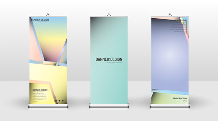 Vertical banner template design. can be used for brochures, covers, publications, etc. Colorful vector background design.