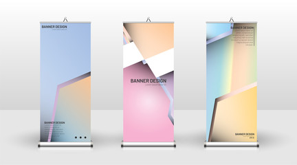 Vertical banner template design. can be used for brochures, covers, publications, etc. Colorful vector background design.