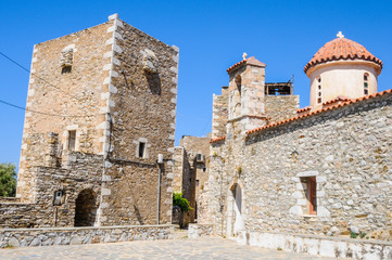 Fototapeta premium nice view of Vathia town in greece