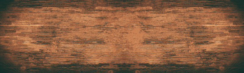 alte braune dunkle rustikale Holztextur - Holz Hintergrund Panorama Banner lang - obrazy, fototapety, plakaty