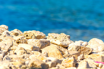 Stones on sea shore