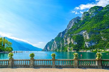 Riva del Garda, Trentino, Italy, by Garda lake - obrazy, fototapety, plakaty