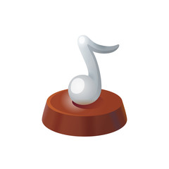 Silver music note icon vector. Music Award. Silver music note 