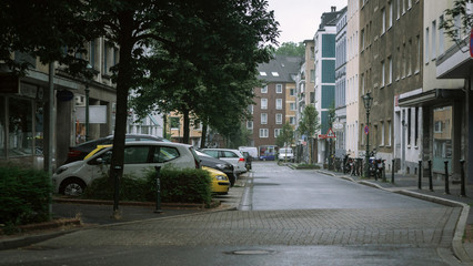 street of Dusseldorf in the morning