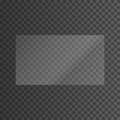 The texture of rectangle glass plate, mirror, windows. Light effect for a picture or a mirror. Beautiful realistic reflection. The interior of the house stock vector 