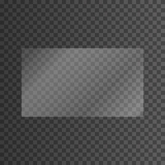 The texture of rectangle glass plate, mirror, windows. Light effect for a picture or a mirror. Beautiful realistic reflection. The interior of the house stock vector 