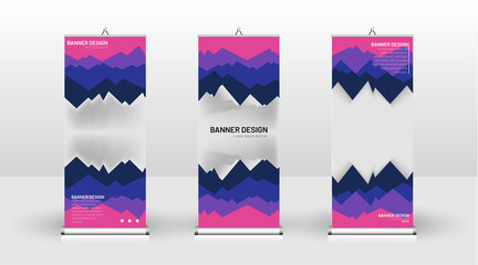 Vertical banner template design. can be used for brochures, covers, publications, etc. futuristic background patterns geometric concepts, colorful creative designs