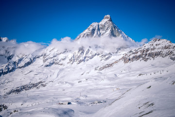 Fototapeta na wymiar View of the Matterhorn. Swiss Alps, Switzerland.