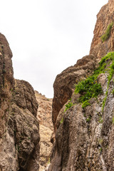 Fototapeta na wymiar View over rocky mountain in Iran