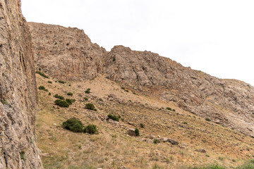 Fototapeta na wymiar View over rocky mountain in Iran