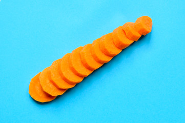 Carrot on a blue background