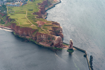 the high sea island Helgoland in the North Sea from above