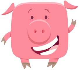 pig farm animal character cartoon illustration