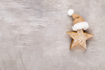 Fototapeta na wymiar Christmas decor stars, Christmas greeting card. - Image
