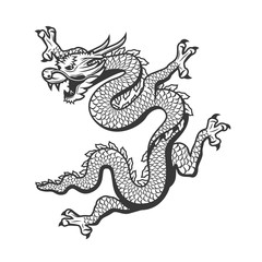 Fototapeta premium Chinese dragon, China New Year zodiac symbol