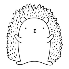 Isolated hedgehog cartoon vector design
