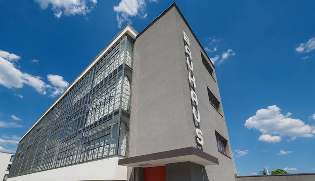 DESSAU, GERMANY - JUN 2019: Bauhaus sign