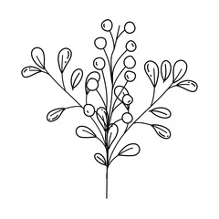Obraz premium Isolated leaves design vector illustration