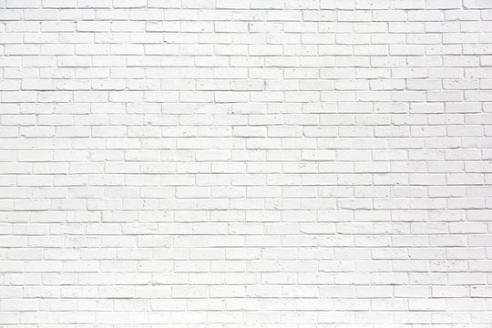 Fototapeta white brick wall may used as background