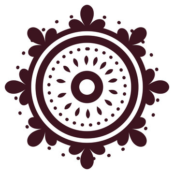 Monochromatic mandale of bohemic concept