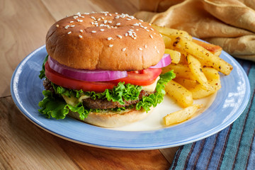 Cheeseburger Sesame Seed Bun