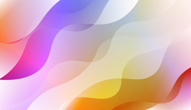 Modern Background With Wave Gradient Shape. For Your Design Wallpapers Presentation. Vector Illustration with Color Gradient.