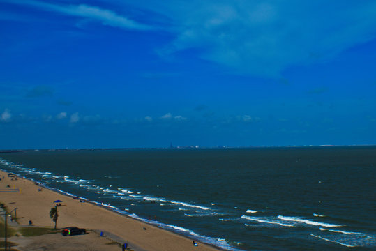 aerial view of the sea