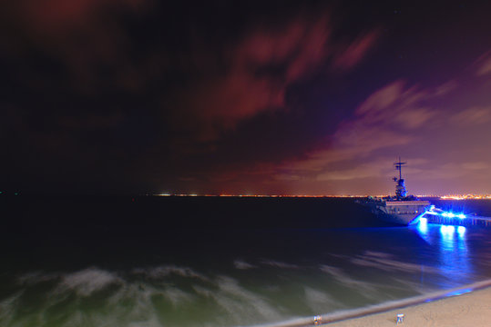 lighthouse at night
