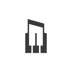 Piano icon vector ilustration