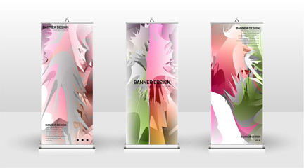 Vertical banner template design. can be used for brochures, covers, publications, etc. Splash colorful vector background design.