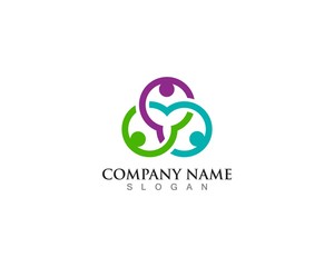 People community logo and vector template design