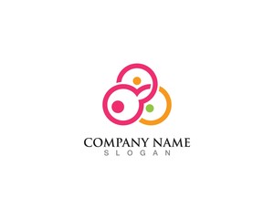 People community logo and vector template design