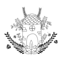 Isolated house of fairytale vector design