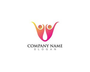 People community logo and vector template design