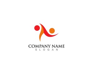 People community logo and vector template design