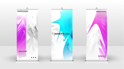 Vertical banner template design. can be used for brochures, covers, publications, etc. Splash colorful vector background design.