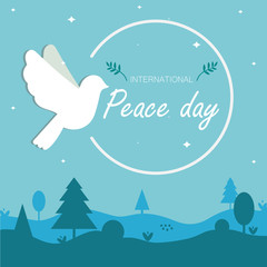 Element design for poster, Vector illustration of international peace day september 21.