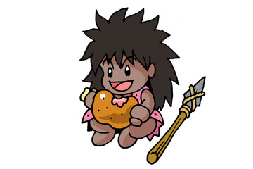 原始人　on white background