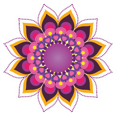 Mandale of bohemic and ornament concept