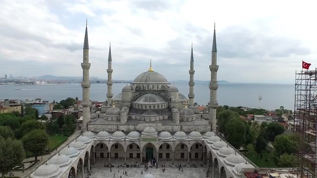 Aeril view of Blue Mosque