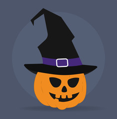 Vector illustration. Halloween pumpkin.