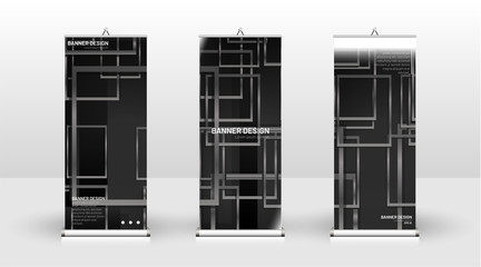 Vertical banner template design. can be used for brochures, covers, publications, etc. Geometric shapes vector design of modern backgrounds